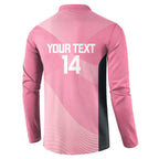 Suns Football Custom Button Sweatshirt Gold Coast Est 2009 Pink - Aussie Hoodie