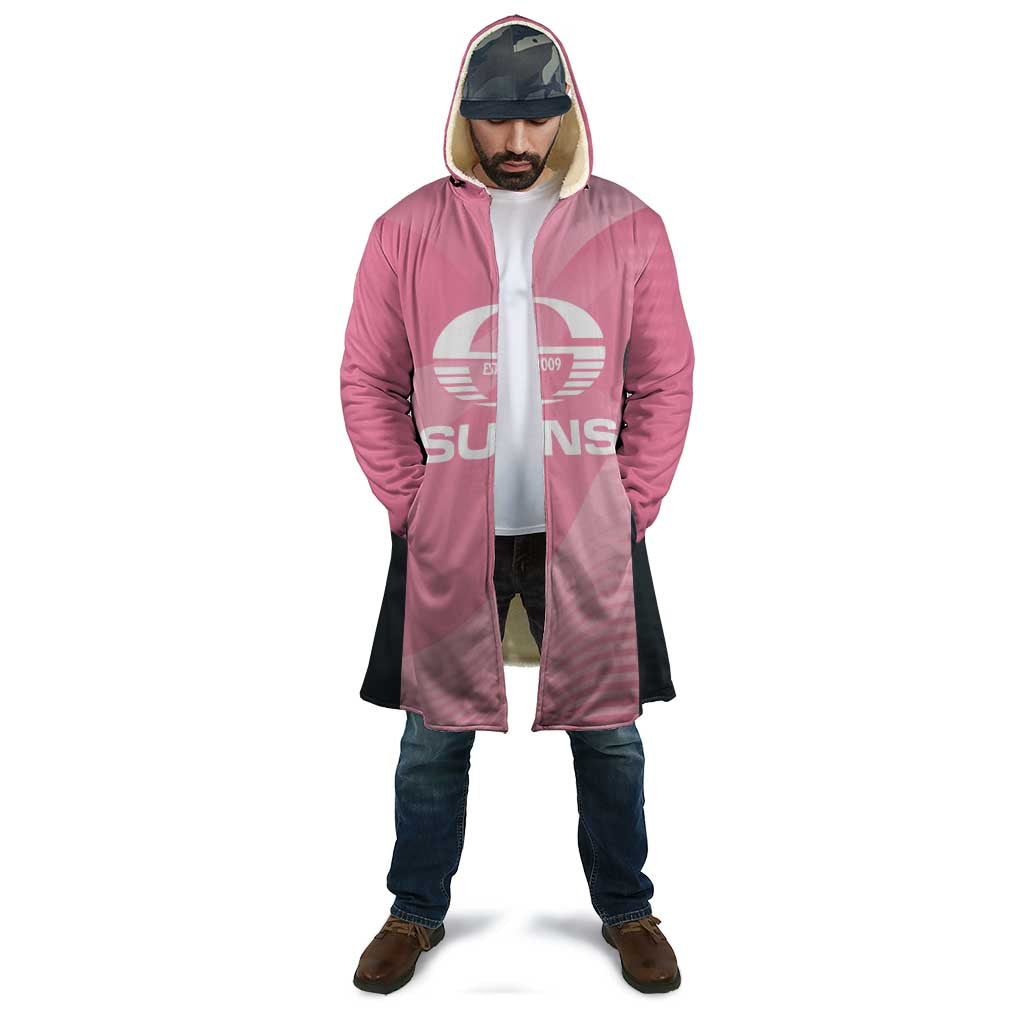 Suns Football Custom Cloak Gold Coast Est 2009 Pink - Aussie Hoodie
