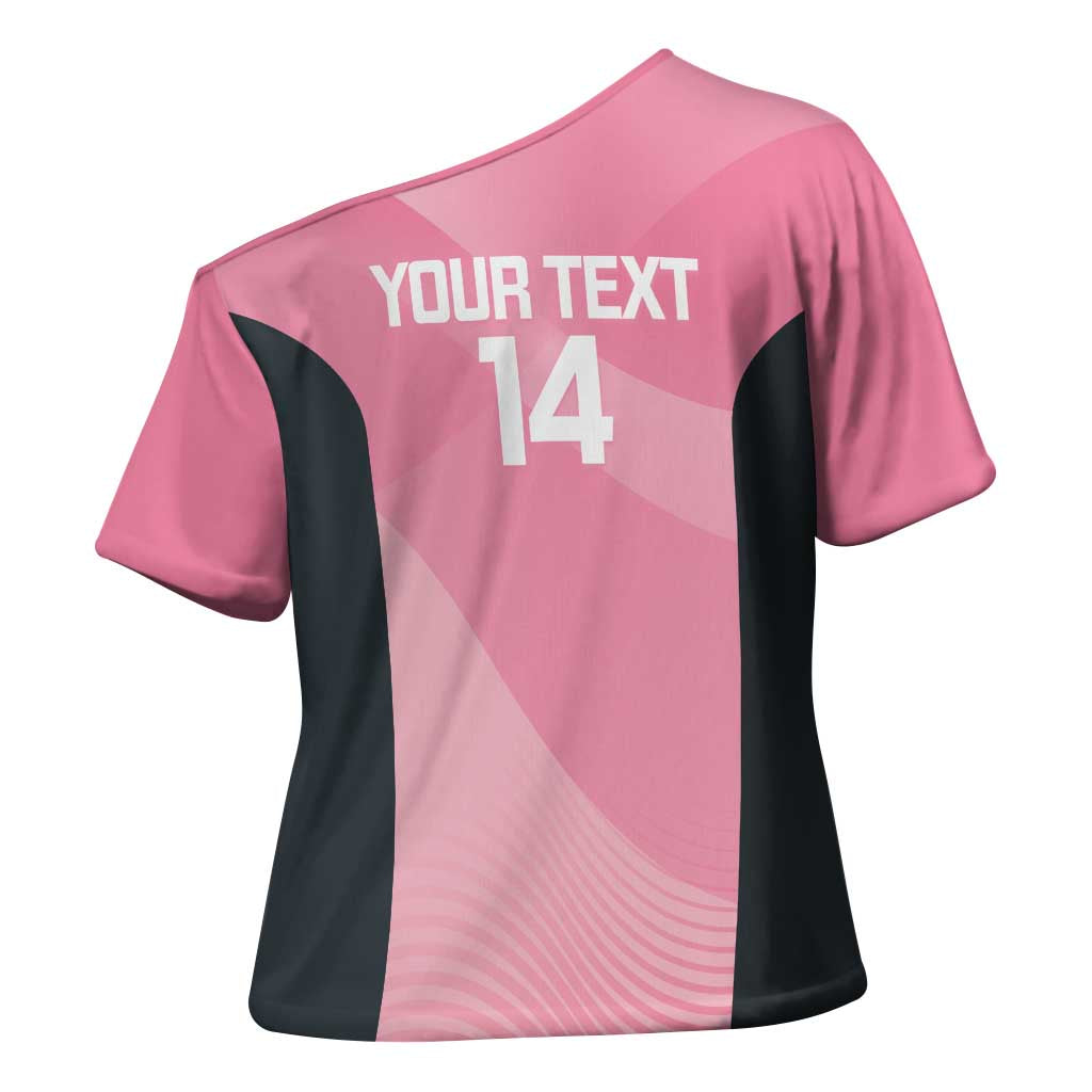 Suns Football Custom Cross Shoulder Shirt Gold Coast Est 2009 Pink - Aussie Hoodie