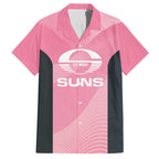 Suns Football Custom Family Matching Long Sleeve Bodycon Dress and Hawaiian Shirt Gold Coast Est 2009 Pink - Aussie Hoodie