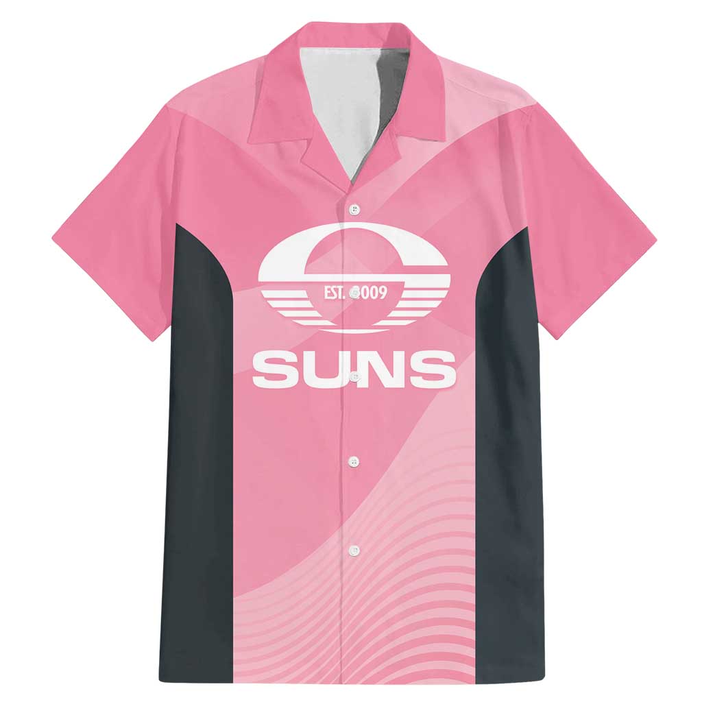 Suns Football Custom Family Matching Mermaid Dress and Hawaiian Shirt Gold Coast Est 2009 Pink - Aussie Hoodie