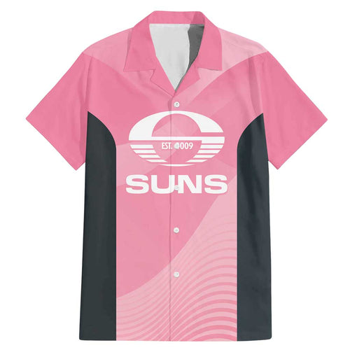 Suns Football Custom Family Matching Mermaid Dress and Hawaiian Shirt Gold Coast Est 2009 Pink - Aussie Hoodie