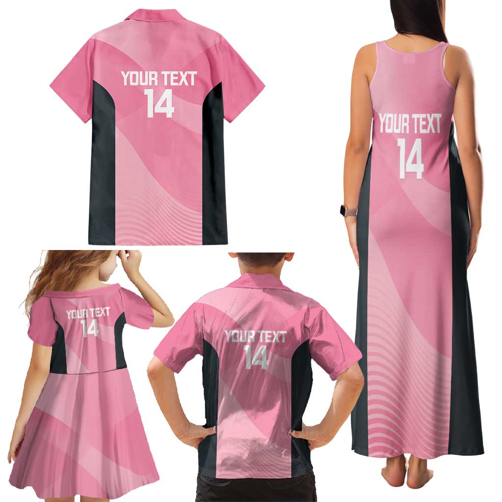 Suns Football Custom Family Matching Tank Maxi Dress and Hawaiian Shirt Gold Coast Est 2009 Pink - Aussie Hoodie