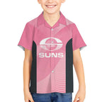 Suns Football Custom Hawaiian Shirt Gold Coast Est 2009 Pink - Aussie Hoodie