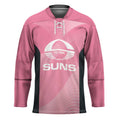 Suns Football Custom Hockey Jersey Gold Coast Est 2009 Pink - Aussie Hoodie