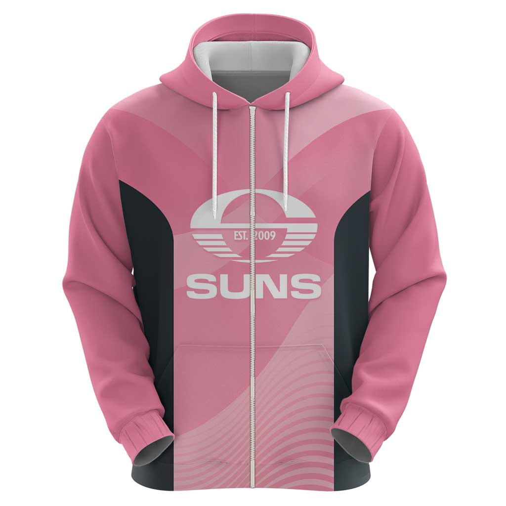 Suns Football Custom Hoodie Gold Coast Est 2009 Pink - Aussie Hoodie