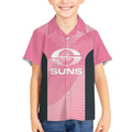 Suns Football Custom Kid Hawaiian Shirt Gold Coast Est 2009 Pink - Aussie Hoodie