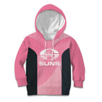 Suns Football Custom Kid Hoodie Gold Coast Est 2009 Pink - Aussie Hoodie