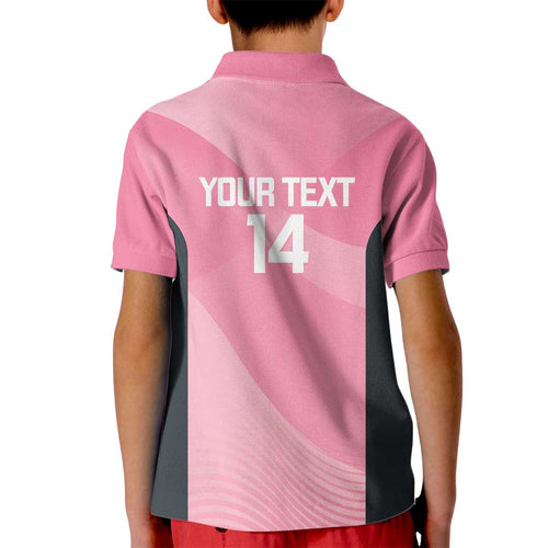 Suns Football Custom Kid Polo Shirt Gold Coast Est 2009 Pink - Aussie Hoodie
