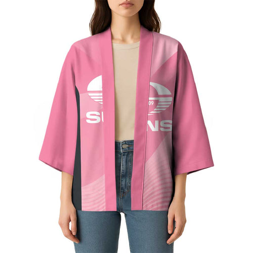 Suns Football Custom Kimono Gold Coast Est 2009 Pink - Aussie Hoodie