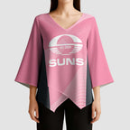Suns Football Custom Kimono Sleeve Blouse Gold Coast Est 2009 Pink - Aussie Hoodie