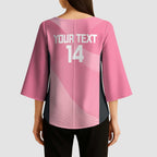 Suns Football Custom Kimono Sleeve Blouse Gold Coast Est 2009 Pink - Aussie Hoodie