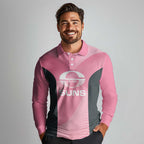 Suns Football Custom Long Sleeve Polo Shirt Gold Coast Est 2009 Pink - Aussie Hoodie