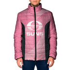 Suns Football Custom Padded Jacket Gold Coast Est 2009 Pink - Aussie Hoodie