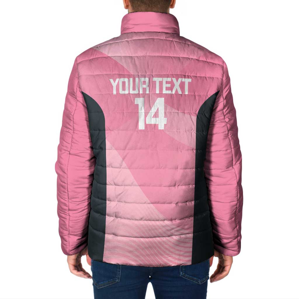 Suns Football Custom Padded Jacket Gold Coast Est 2009 Pink - Aussie Hoodie