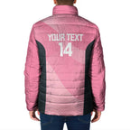 Suns Football Custom Padded Jacket Gold Coast Est 2009 Pink - Aussie Hoodie