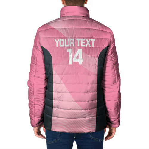 Suns Football Custom Padded Jacket Gold Coast Est 2009 Pink - Aussie Hoodie