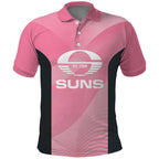 Suns Football Custom Polo Shirt Gold Coast Est 2009 Pink - Aussie Hoodie