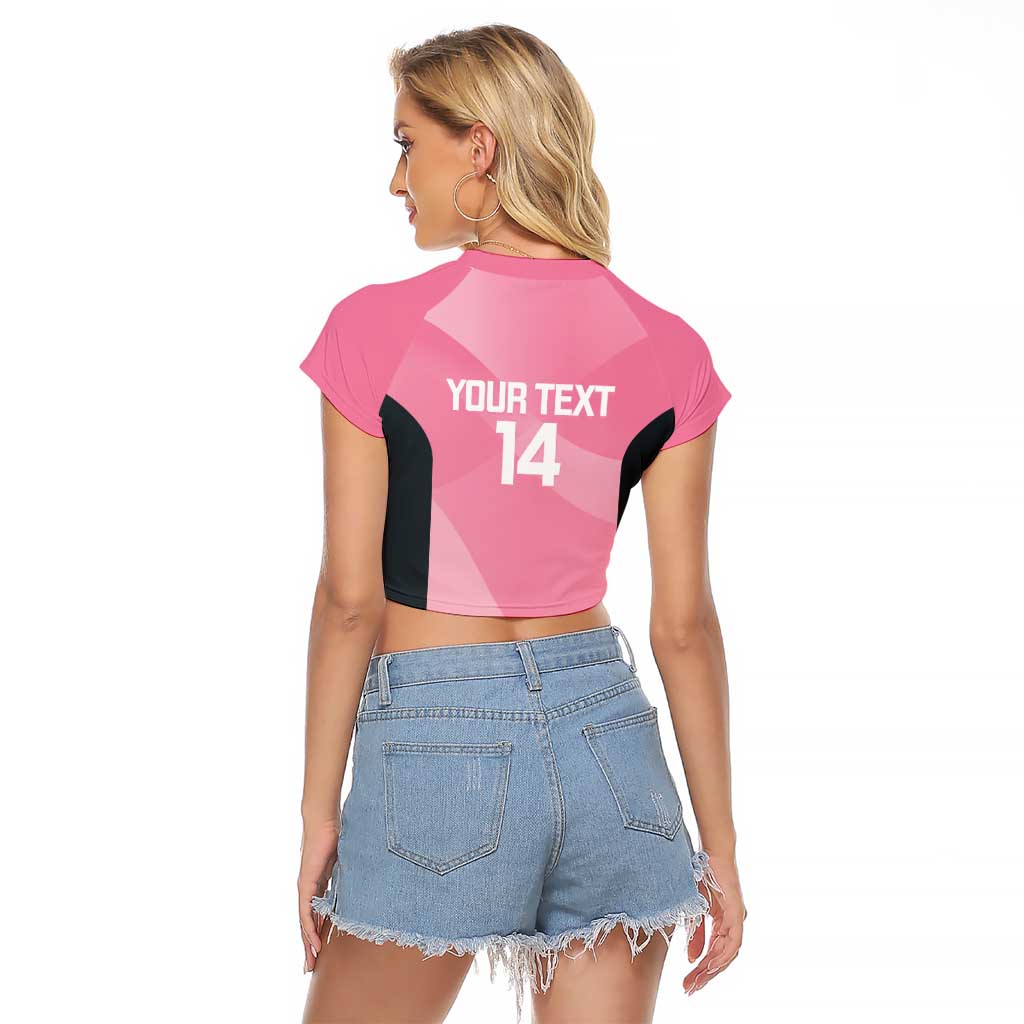 Suns Football Custom Raglan Cropped T Shirt Gold Coast Est 2009 Pink - Aussie Hoodie