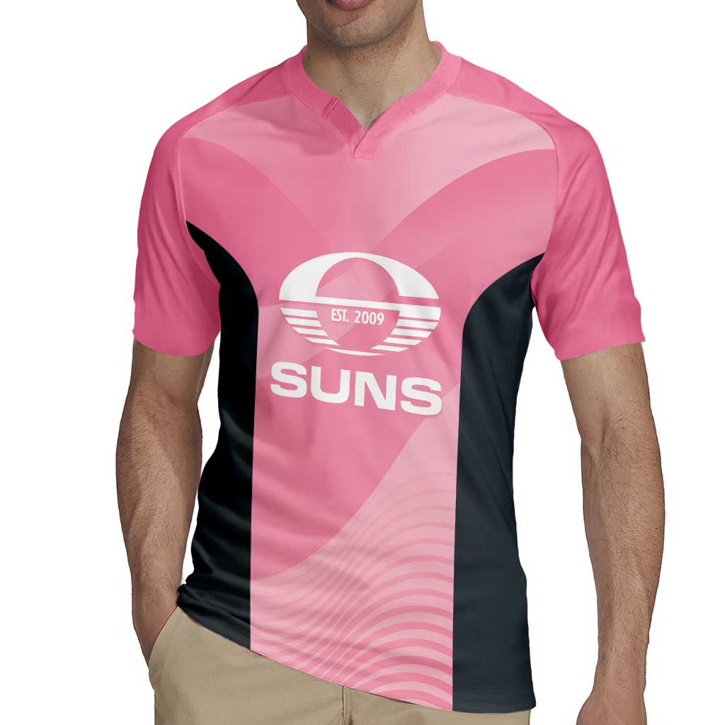 Suns Football Custom Rugby Jersey Gold Coast Est 2009 Pink - Aussie Hoodie