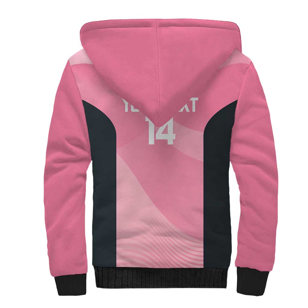 Suns Football Custom Sherpa Hoodie Gold Coast Est 2009 Pink - Aussie Hoodie