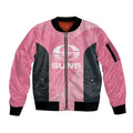 Suns Football Custom Sleeve Zip Bomber Jacket Gold Coast Est 2009 Pink - Aussie Hoodie