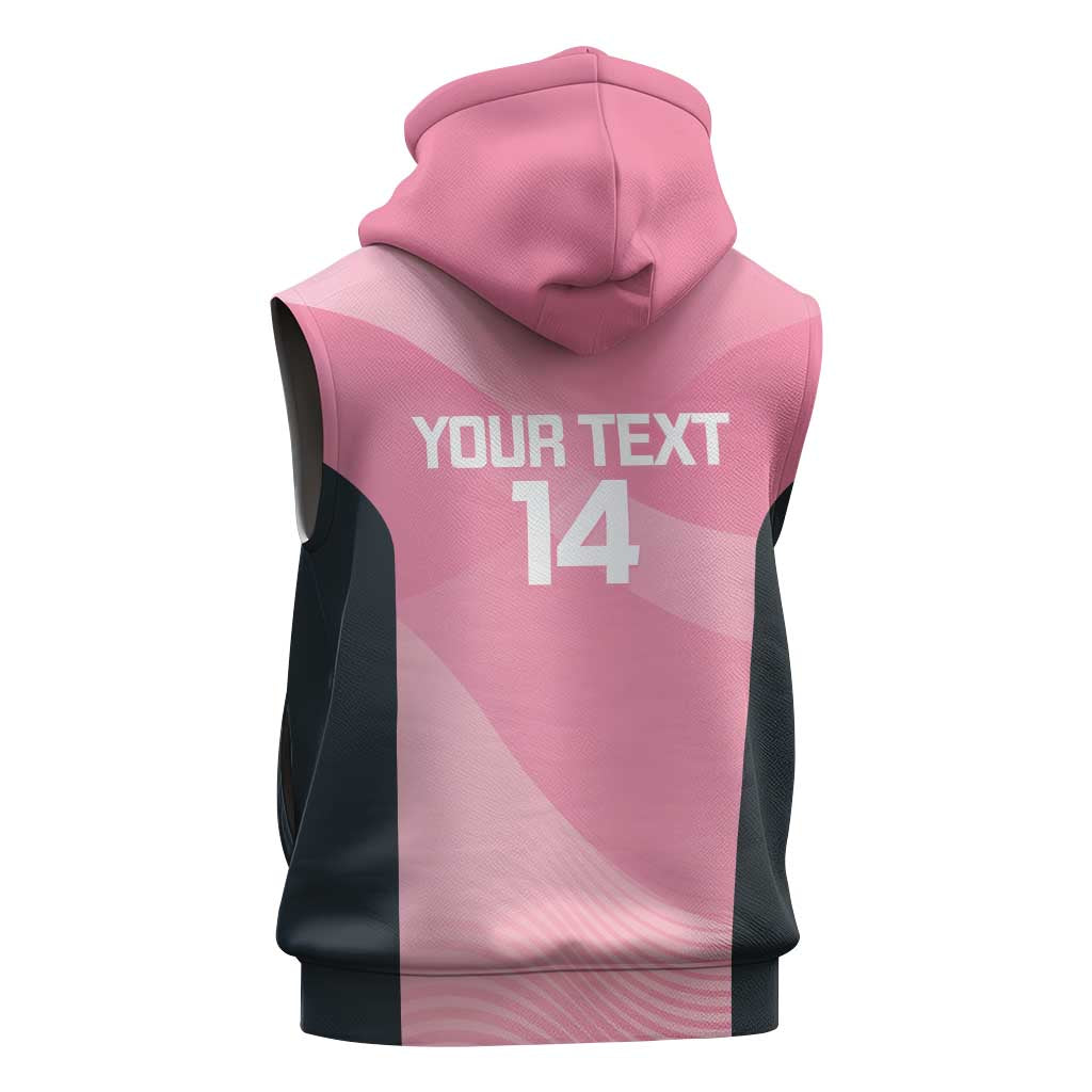 Suns Football Custom Sleeveless Hoodie Gold Coast Est 2009 Pink - Aussie Hoodie