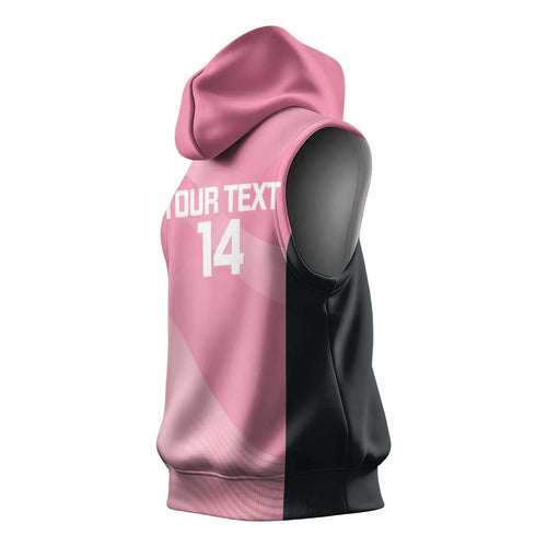 Suns Football Custom Sleeveless Hoodie Gold Coast Est 2009 Pink - Aussie Hoodie