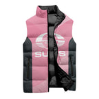 Suns Football Custom Sleeveless Puffer Jacket Gold Coast Est 2009 Pink - Aussie Hoodie