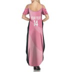 Suns Football Custom Summer Maxi Dress Gold Coast Est 2009 Pink - Aussie Hoodie