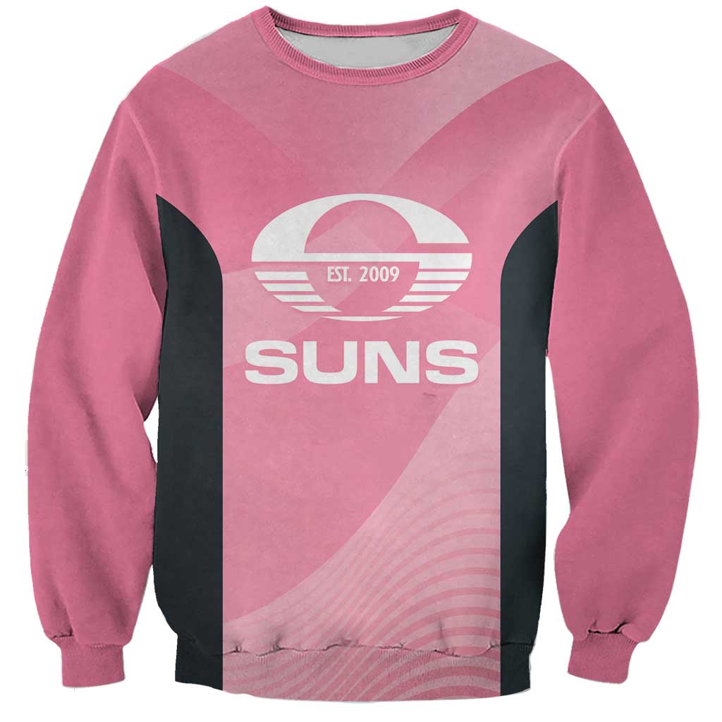 Suns Football Custom Sweatshirt Gold Coast Est 2009 Pink - Aussie Hoodie