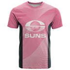 Suns Football Custom T Shirt Gold Coast Est 2009 Pink - Aussie Hoodie
