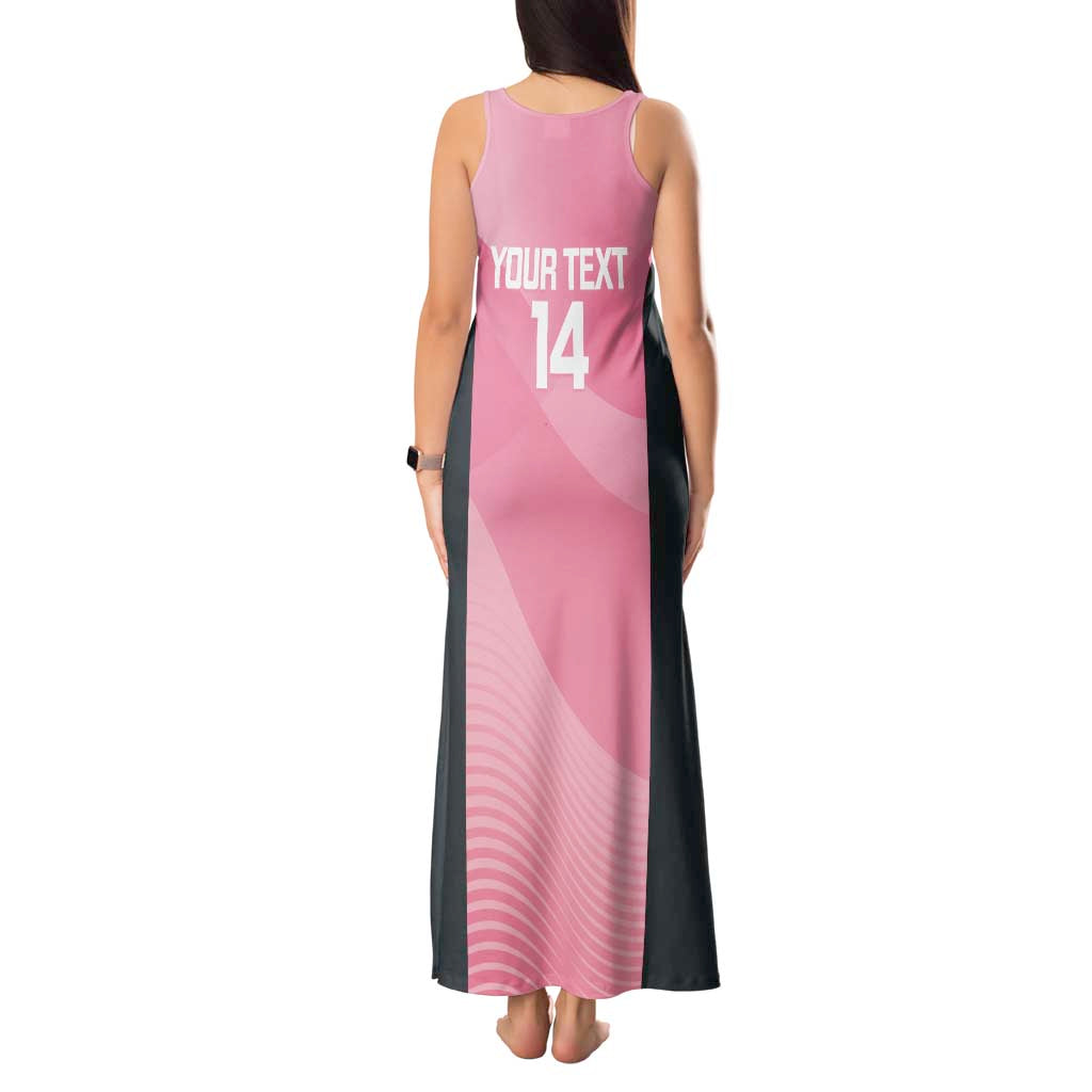 Suns Football Custom Tank Maxi Dress Gold Coast Est 2009 Pink - Aussie Hoodie