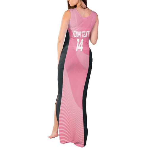 Suns Football Custom Tank Maxi Dress Gold Coast Est 2009 Pink - Aussie Hoodie