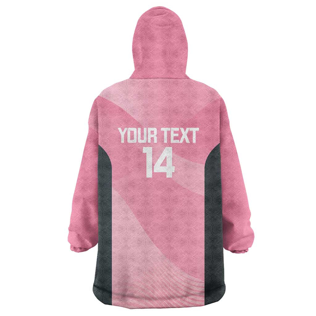 Suns Football Custom Wearable Blanket Hoodie Gold Coast Est 2009 Pink - Aussie Hoodie