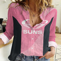 Suns Football Custom Women Casual Shirt Gold Coast Est 2009 Pink - Aussie Hoodie