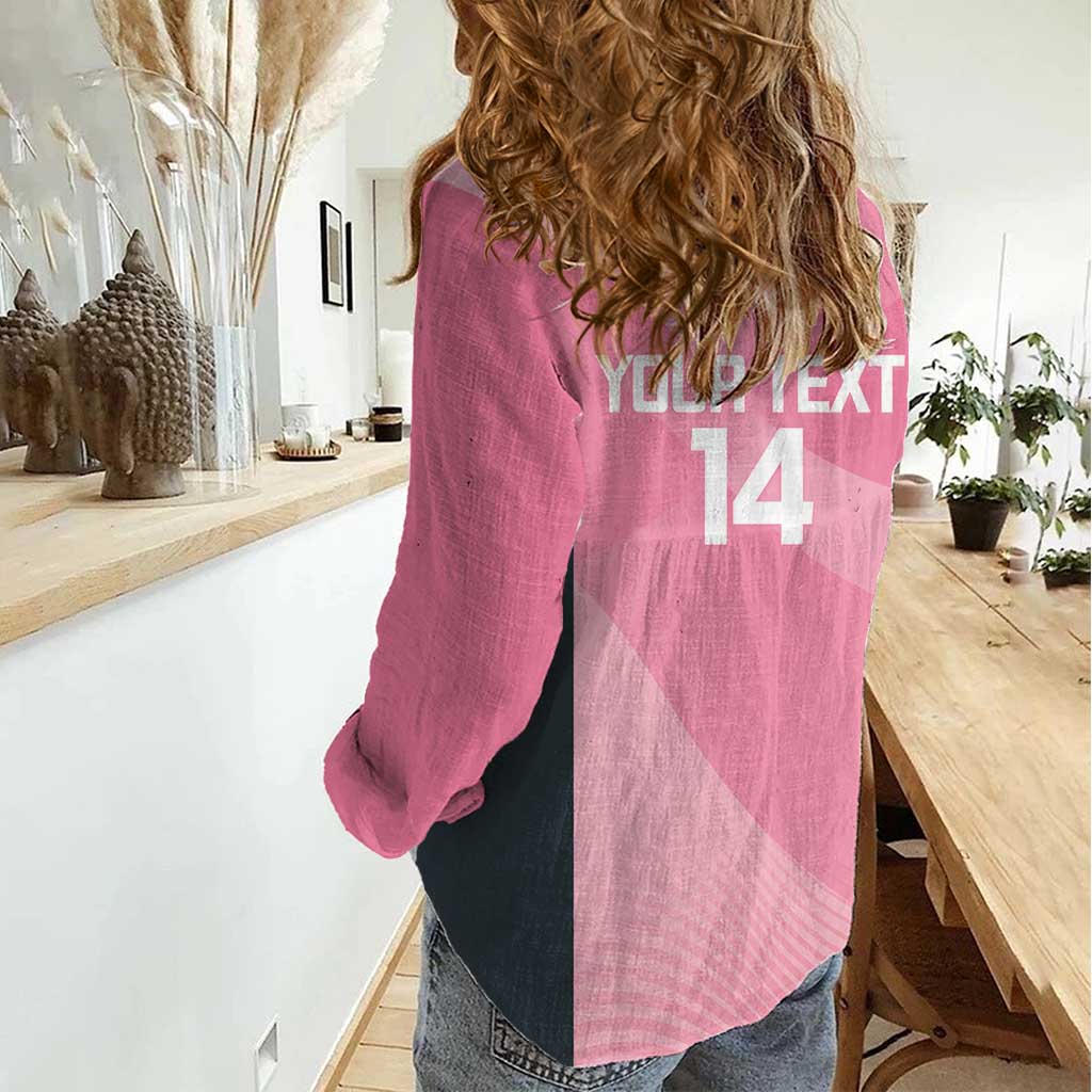 Suns Football Custom Women Casual Shirt Gold Coast Est 2009 Pink - Aussie Hoodie