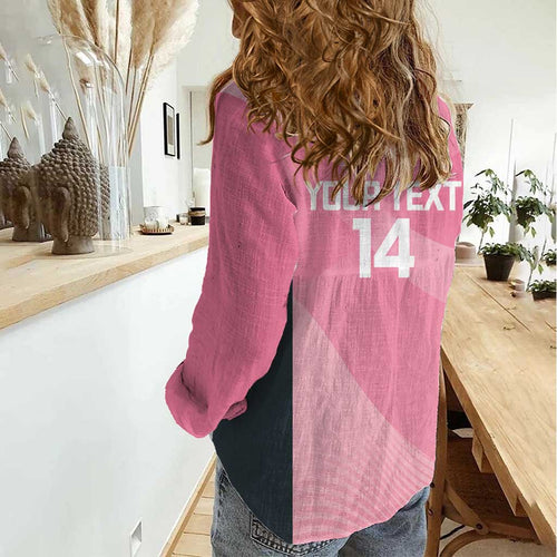 Suns Football Custom Women Casual Shirt Gold Coast Est 2009 Pink - Aussie Hoodie