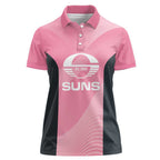 Suns Football Custom Women Polo Shirt Gold Coast Est 2009 Pink - Aussie Hoodie