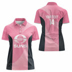 Suns Football Custom Women Polo Shirt Gold Coast Est 2009 Pink - Aussie Hoodie