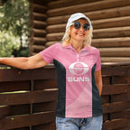 Suns Football Custom Women Polo Shirt Gold Coast Est 2009 Pink - Aussie Hoodie