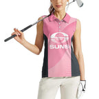 Suns Football Custom Women Sleeveless Polo Shirt Gold Coast Est 2009 Pink - Aussie Hoodie