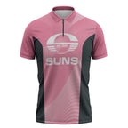 Suns Football Custom Zipper Polo Shirt Gold Coast Est 2009 Pink - Aussie Hoodie
