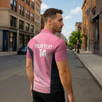 Suns Football Custom Zipper Polo Shirt Gold Coast Est 2009 Pink - Aussie Hoodie