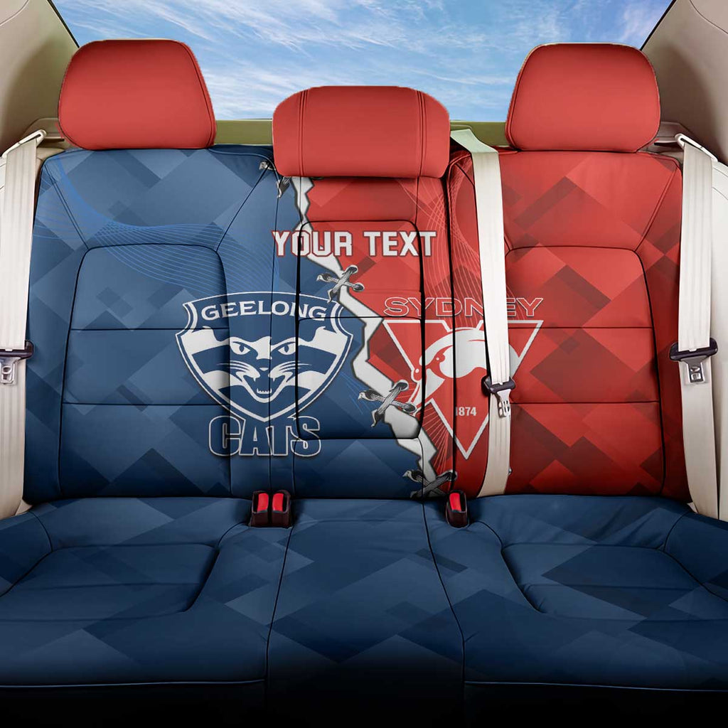 Custom Swans And Cats Football Back Car Seat Cover 2024 Together Dynamic Version