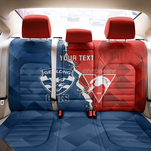 Custom Swans And Cats Football Back Car Seat Cover 2024 Together Dynamic Version
