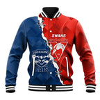 Custom Swans And Cats Football Baseball Jacket 2024 Together Dynamic Version