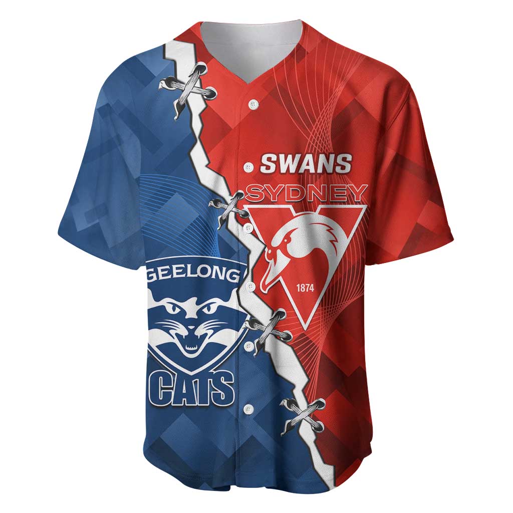 Custom Swans And Cats Football Baseball Jersey 2024 Together Dynamic Version