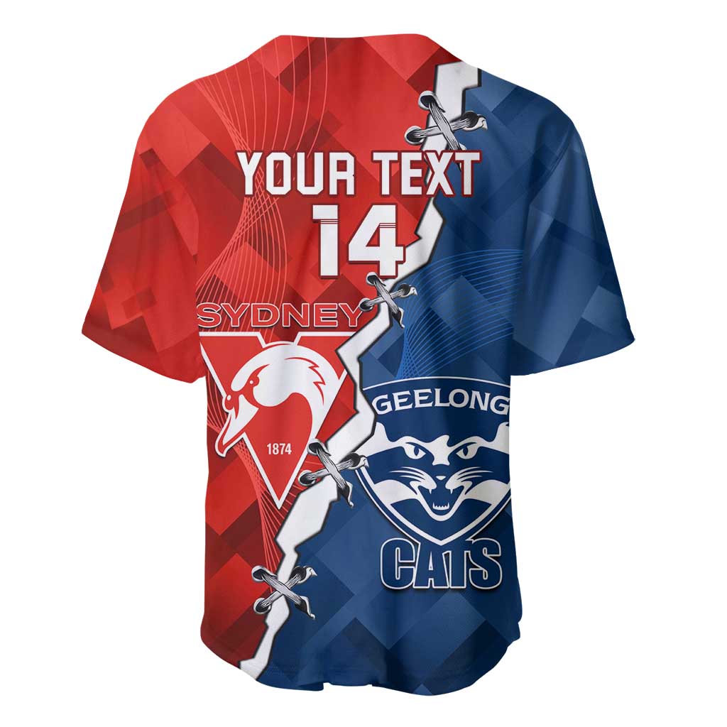Custom Swans And Cats Football Baseball Jersey 2024 Together Dynamic Version