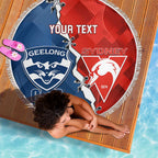 Custom Swans And Cats Football Beach Blanket 2024 Together Dynamic Version